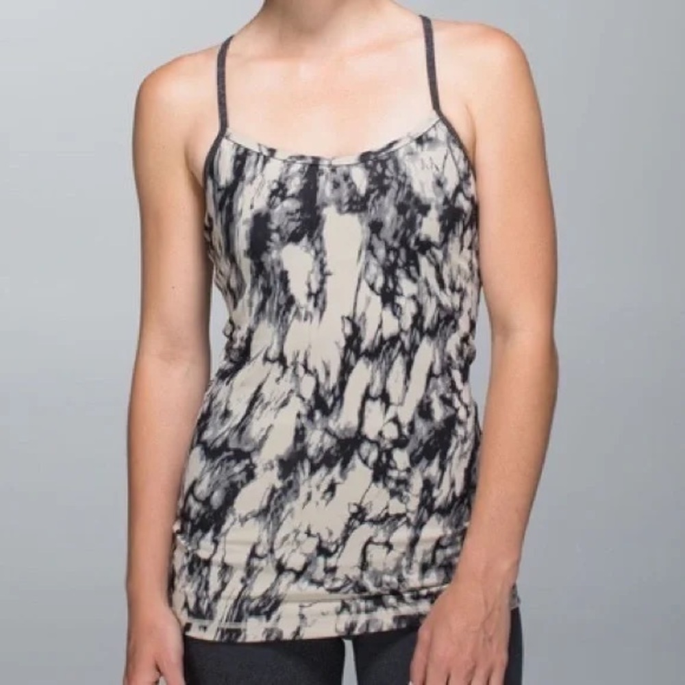 lululemon athletica Marble Black and Cream Camisole